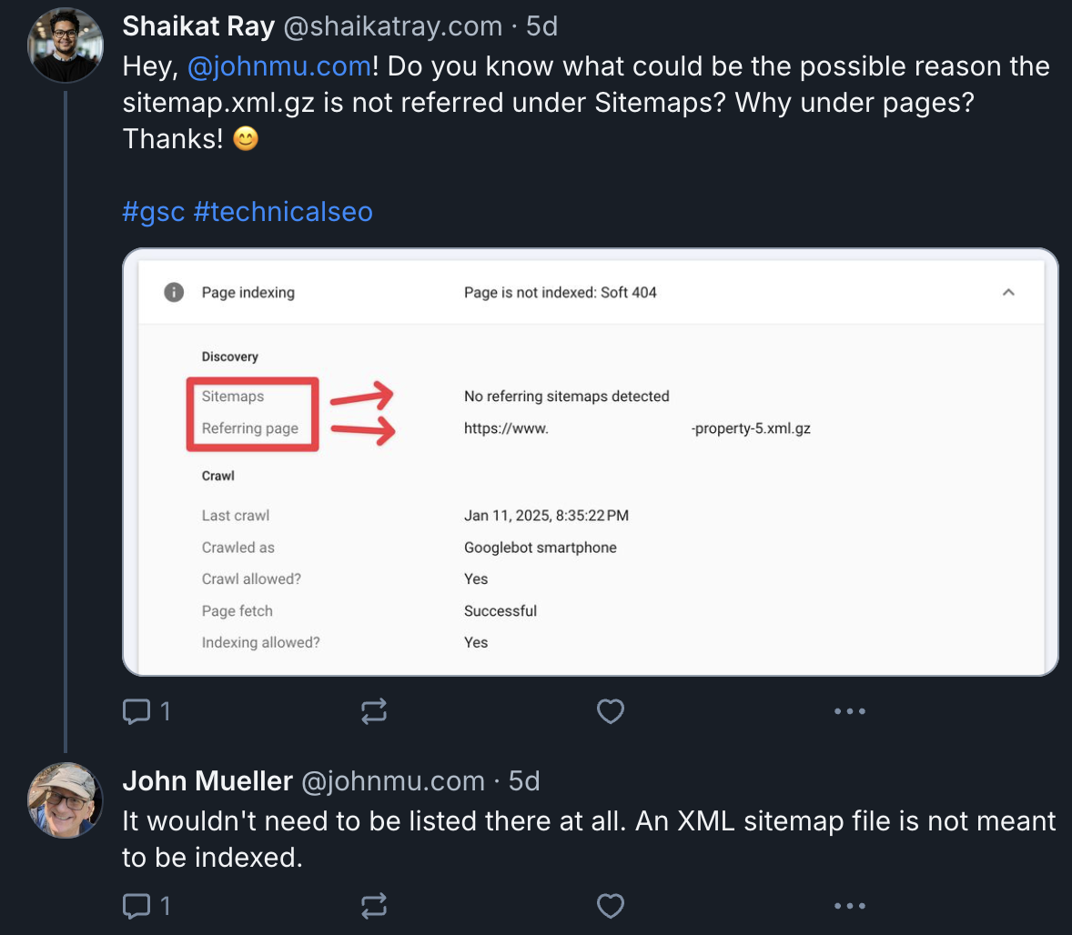 Google: XML-Sitemaps sind nicht für eine Indexierung gedacht