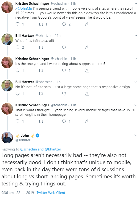 Google: Lange Seiten sind nicht automatisch gut oder schlecht