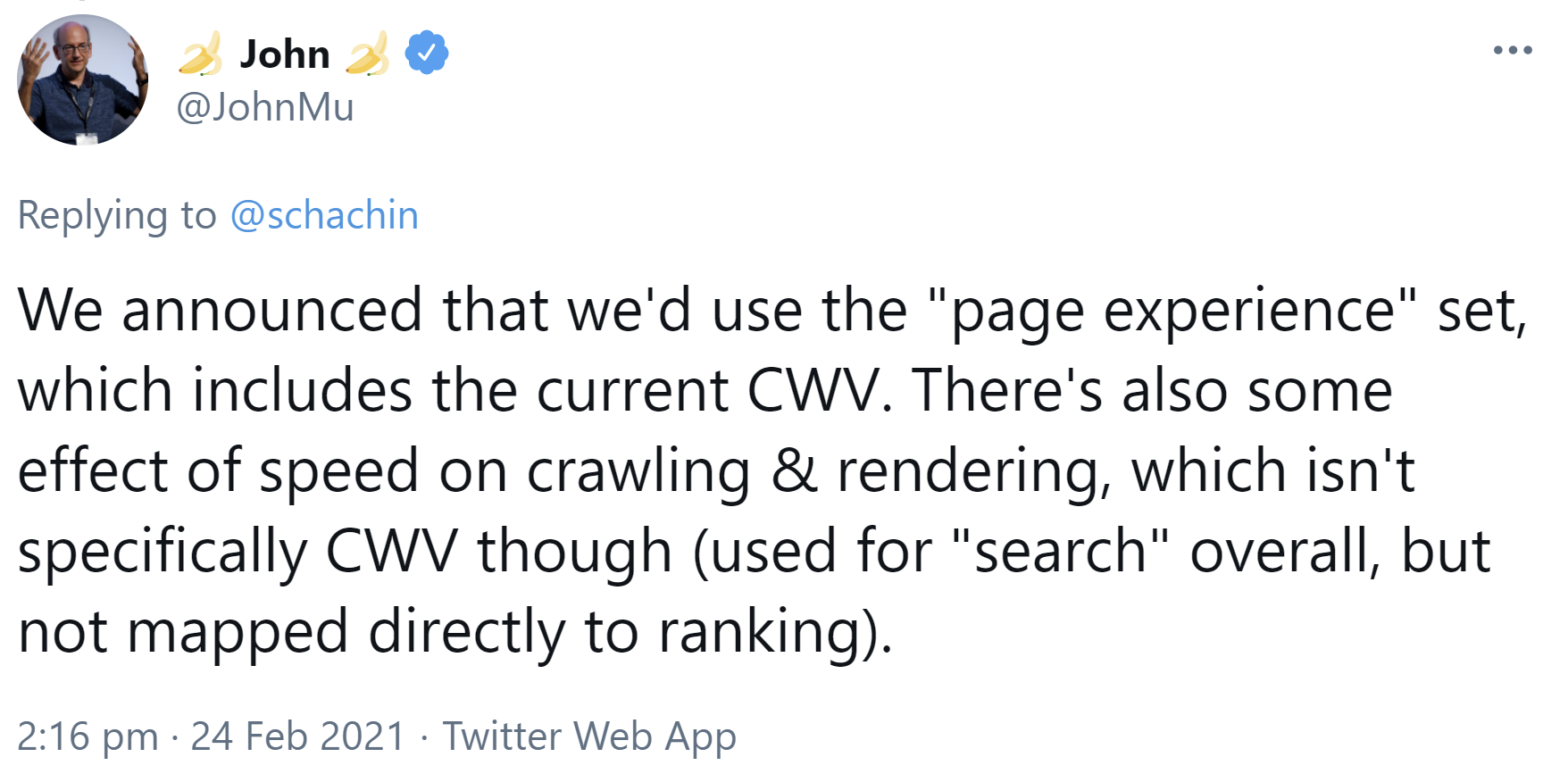 Google über den Zusammenhang zwischen Page Speed und den Core Web Vitals
