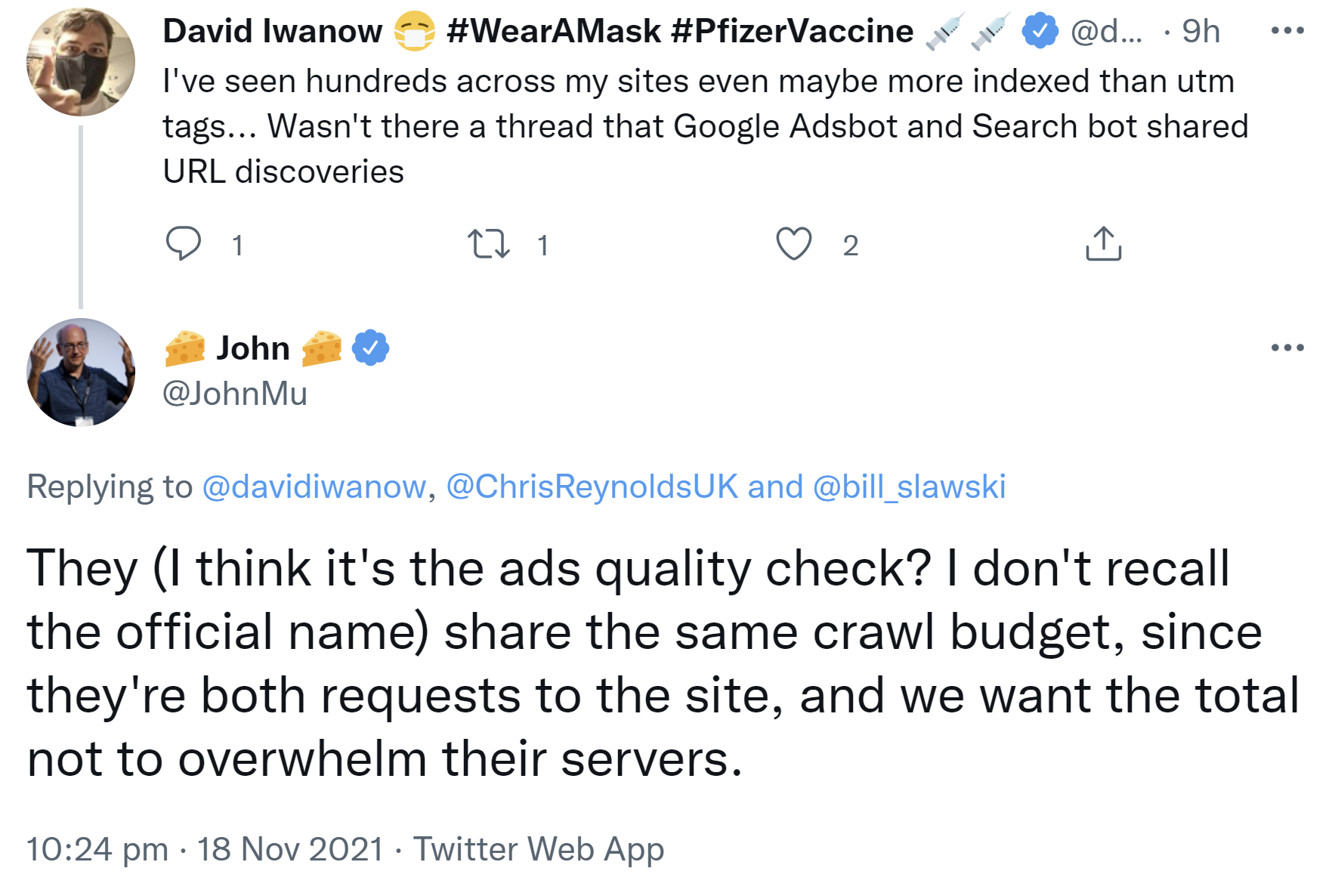 Googlebot für Suche und Ads teilen sich Crawl-Budget