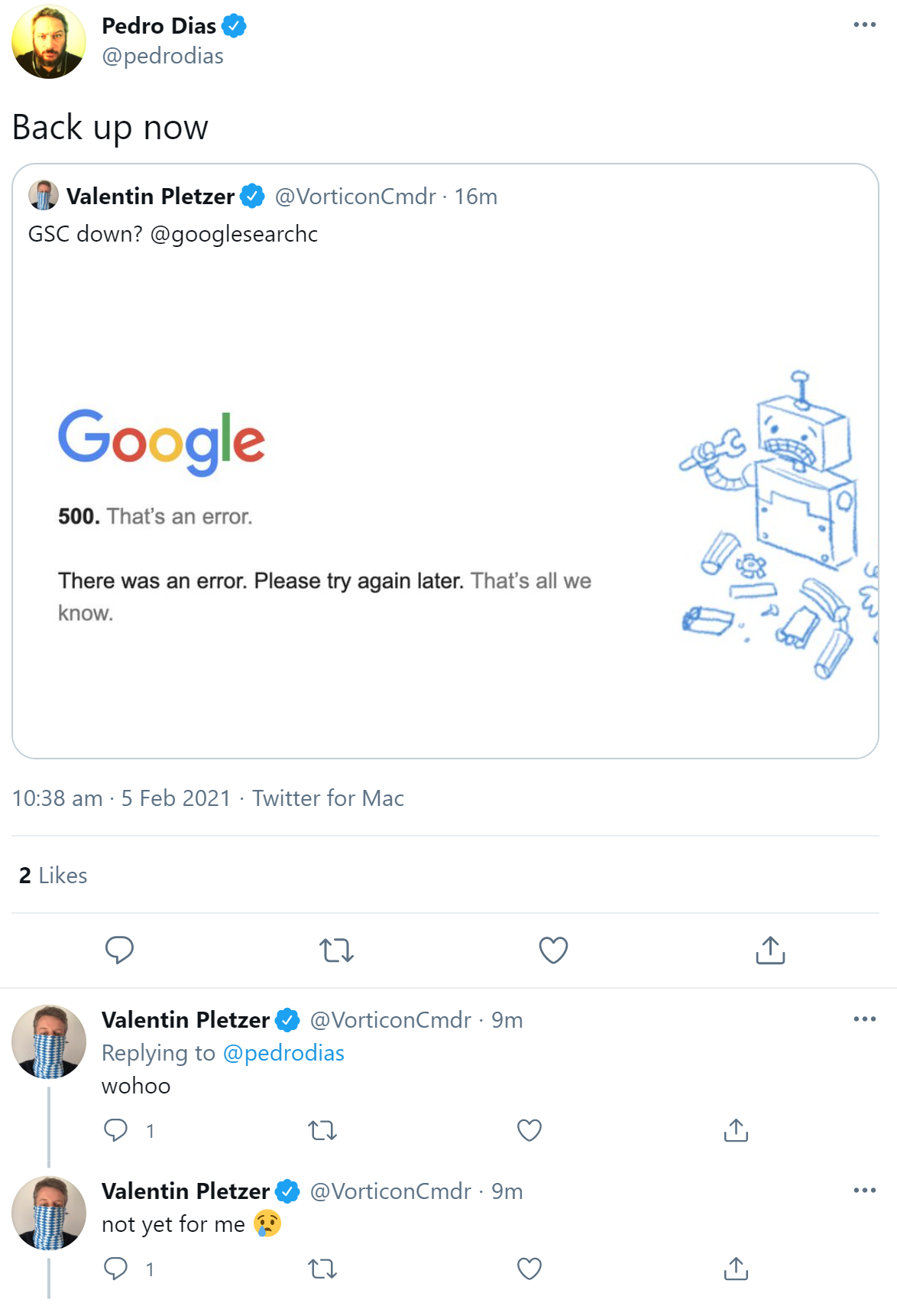 GSC bei manchen Nutzern wieder erreichbar