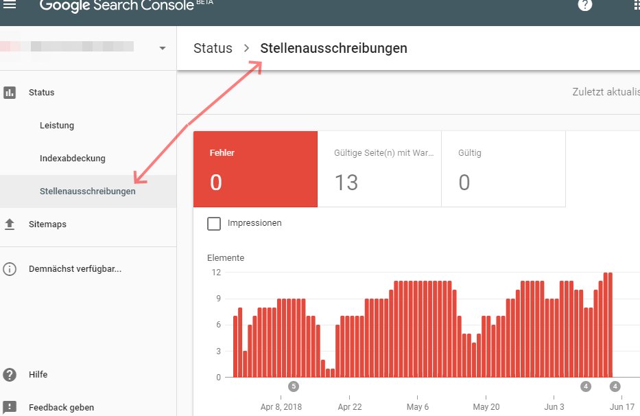 GSC: Link auf Stellenausschreibungen