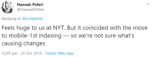 Ist die Website der New York Times von Googles BERT-Update betroffen?