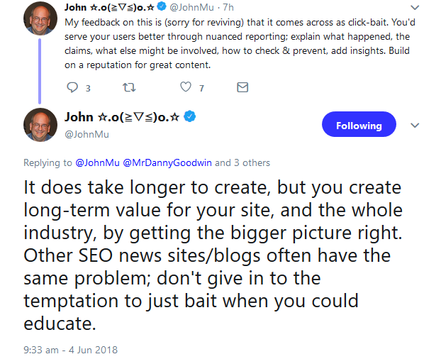 John Müller kritisiert SEO-Blogs