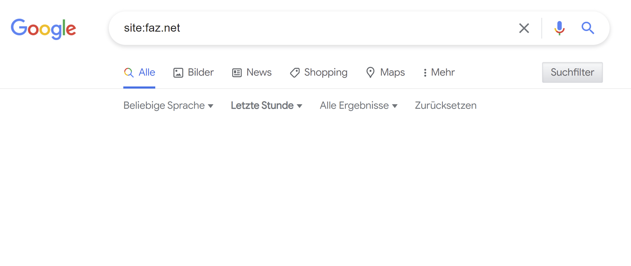 Keine neuen Inhalte von faz.net indexiert - 15.07.22