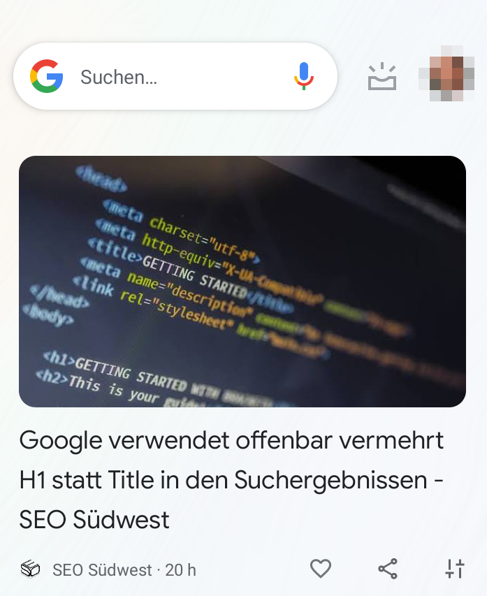 Google Discover: langer Title mit mehr als 90 Zeichen