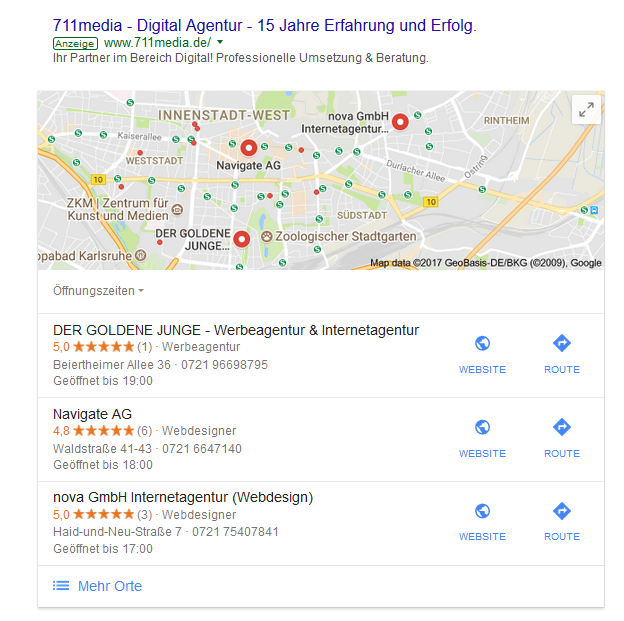 Local Pack: Beispiel