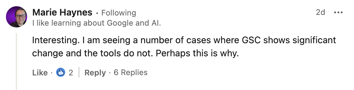 Marie Haynes: Schwankungen in Google Search Console nicht in SEO-Tools nachvollziehbar