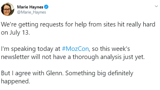 Marie Haynes zu vermutetem Google-Update vom 13. Juli