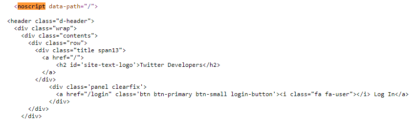 Noscript-Bereich in einem Discourse-Forum