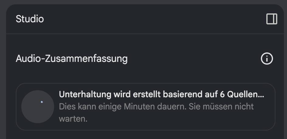 NotebookLM Audiozusammenfassung