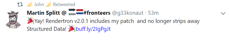 Rendertron kann strukturierte Daten