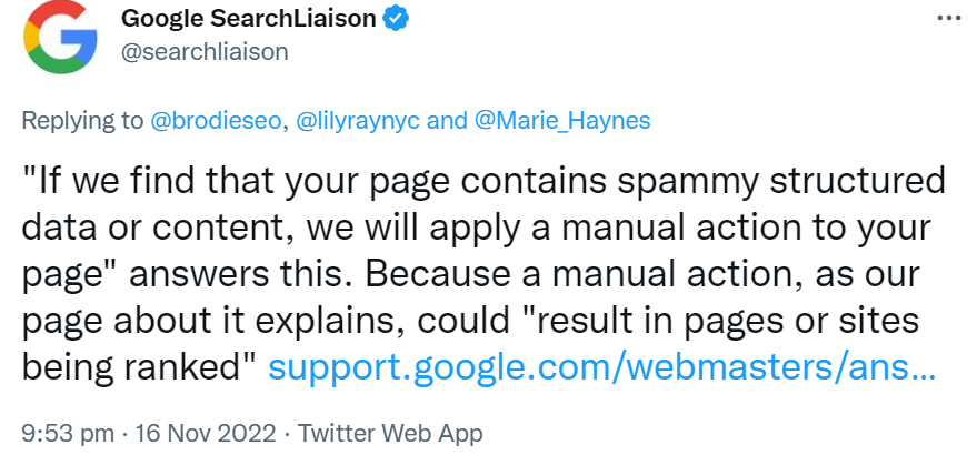 Google-Klarstellung zu schlechteren Rankings wegen fehlerhafter strukturierter Daten - 3