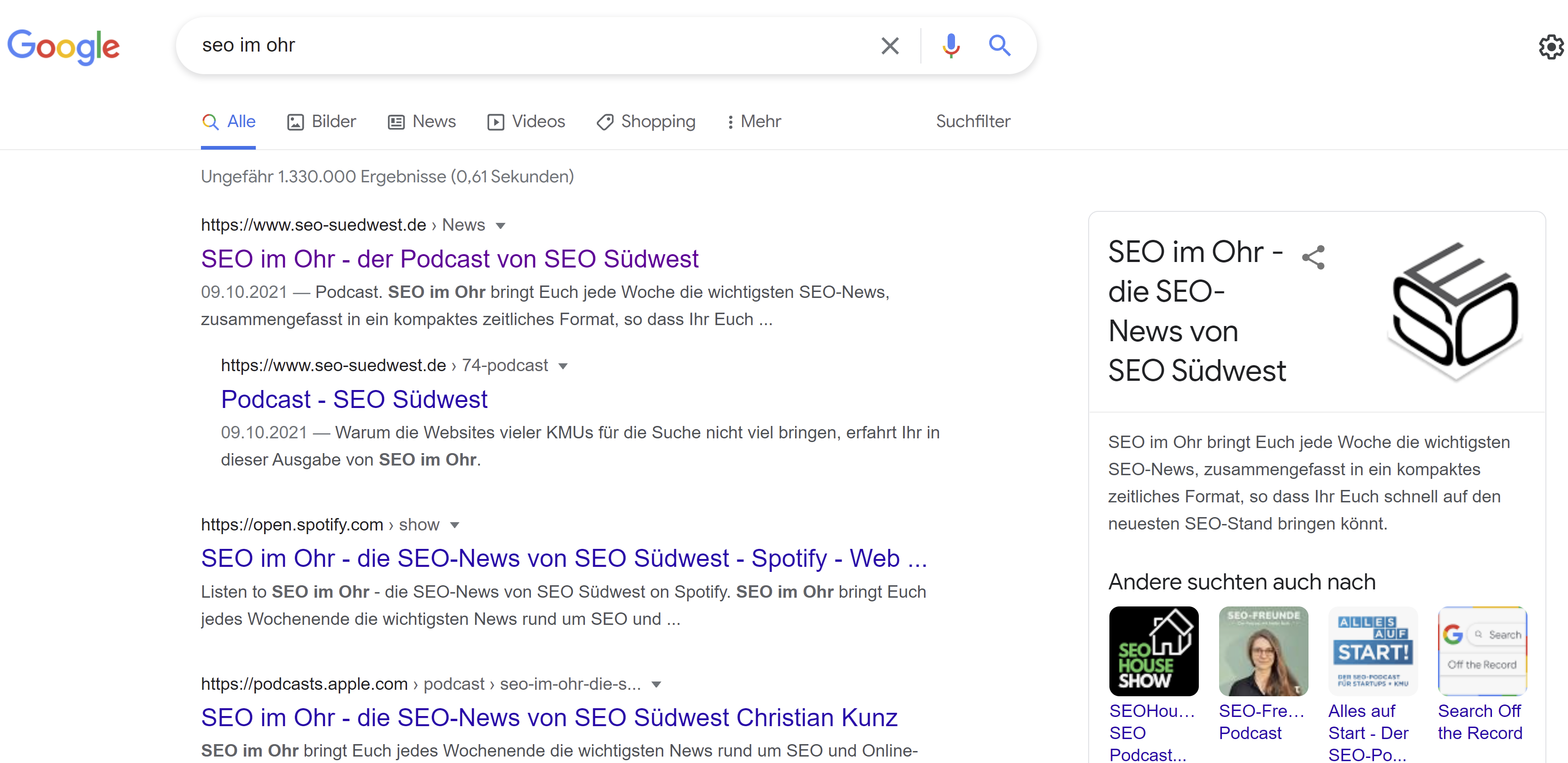 SEO im Ohr: Podcast Knowledge Panel