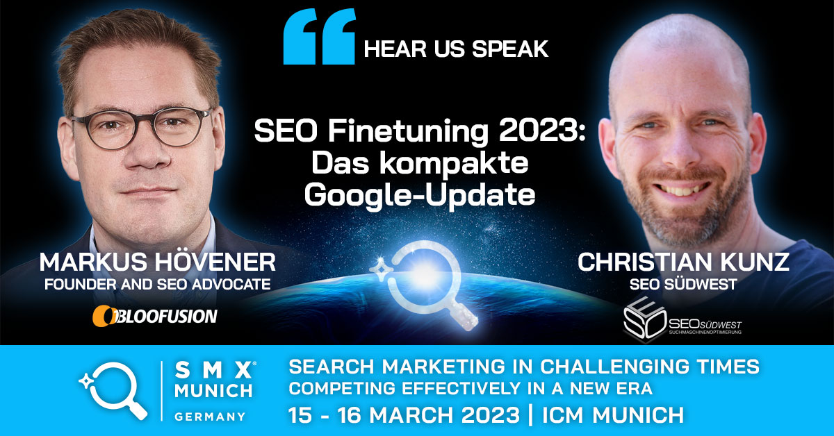 Markus Hövener und Christian Kunz auf der SMX 2023 in München