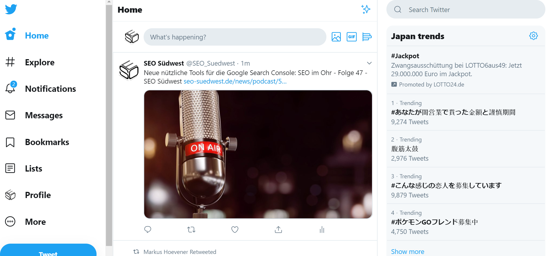 Twitter: neue Oberfläche