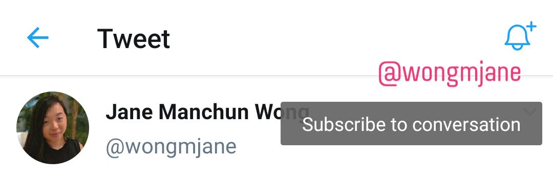 Twitter: Subscribe to conversation