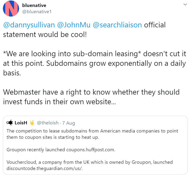 Wachstum von geleasten Subdomains