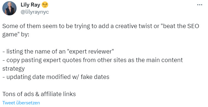 Liliy Ray: Wie manche Websites mit Programmatic SEO versuchen, den Schein von Kreativität zu wecken