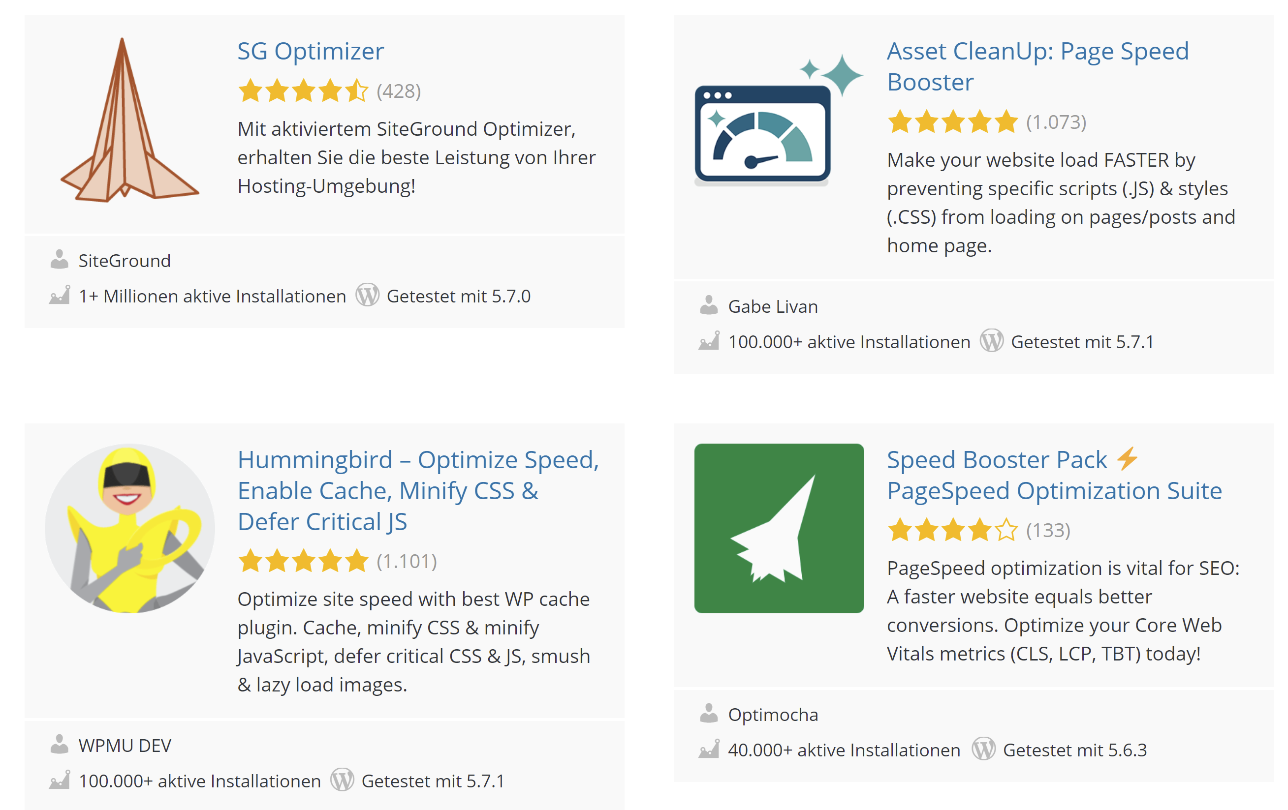 WordPress: Plugins für mehr Speed (Auswahl)
